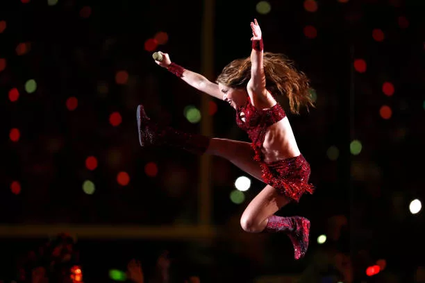 Colombian singer Shakira performs during the Pepsi Super Bowl LIV Halftime Show at Hard Rock Stadium on February 02, 2020 in Miami, Florida.